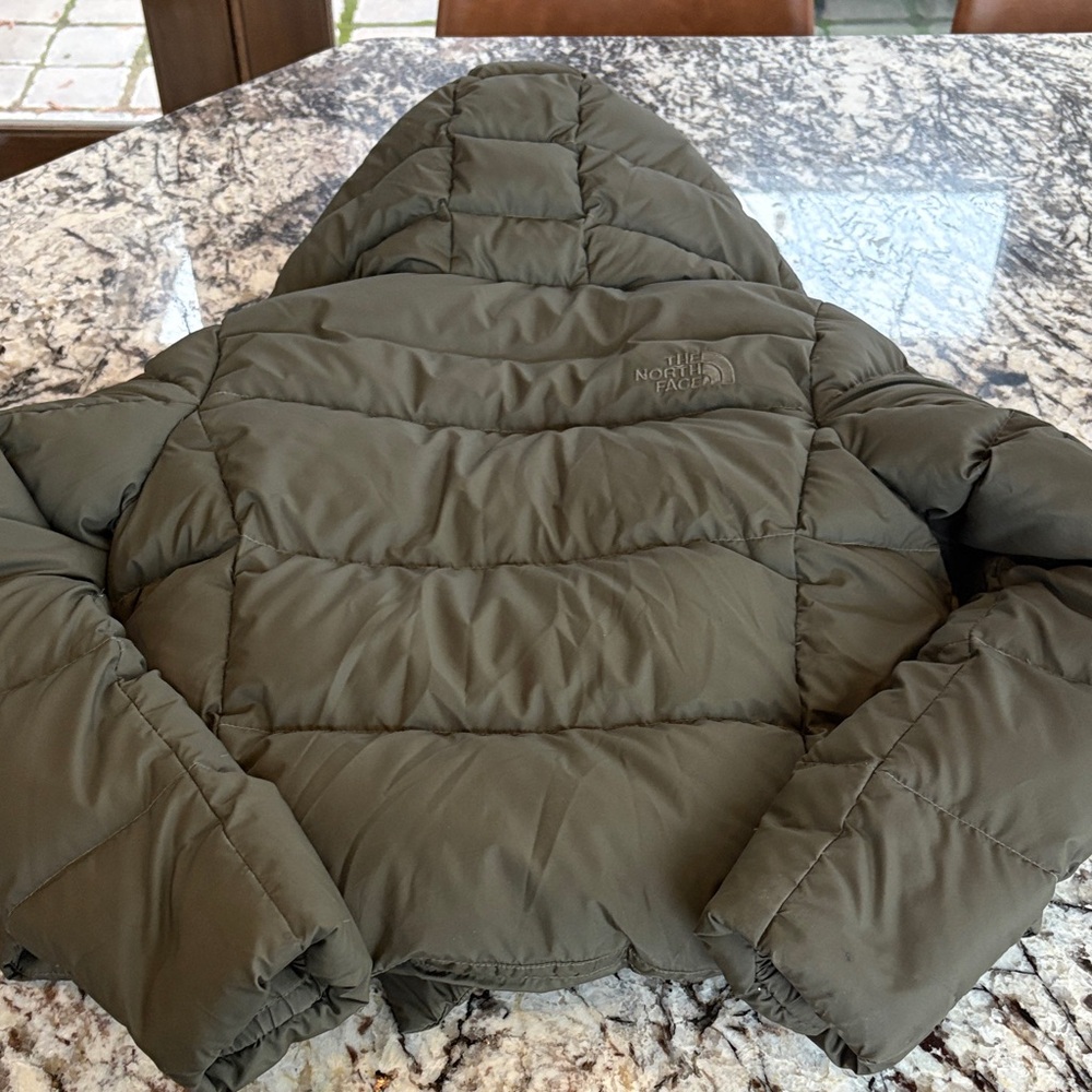 The North Face Dark Olive Crop Down Jacket - Picture 6 of 6